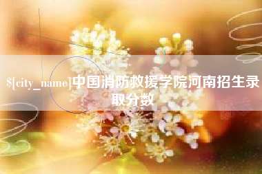 福建中国消防救援学院河南招生录取分数
