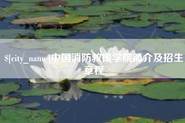 福建中国消防救援学院简介及招生章程