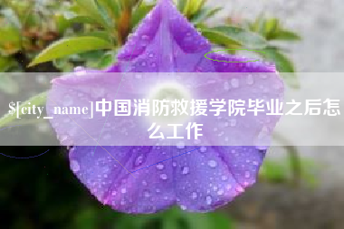福建中国消防救援学院毕业之后怎么工作