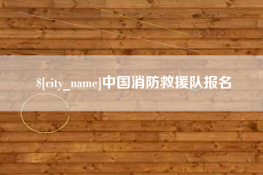 福建中国消防救援队报名