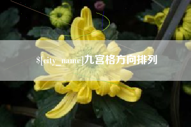 福建九宫格方向排列