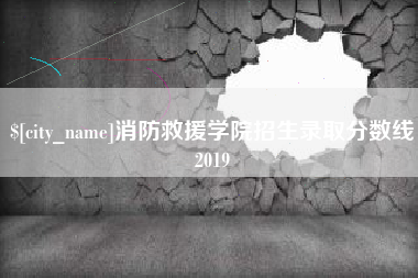 福建消防救援学院招生录取分数线2019