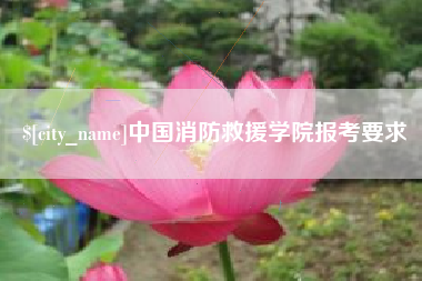 福建中国消防救援学院报考要求