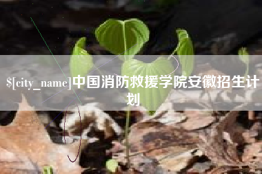 福建中国消防救援学院安徽招生计划