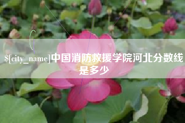 福建中国消防救援学院河北分数线是多少