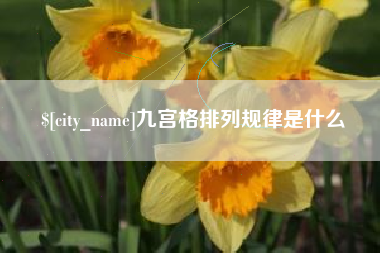福建九宫格排列规律是什么