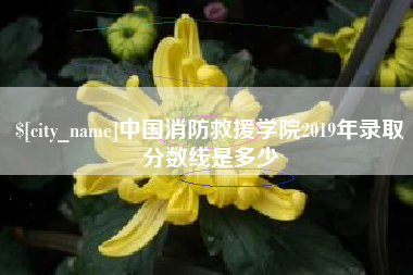 福建中国消防救援学院2019年录取分数线是多少