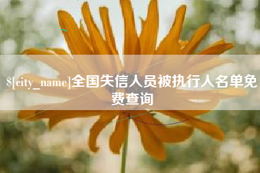 福建全国失信人员被执行人名单免费查询