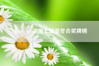 福建第七届亚冬会奖牌榜
