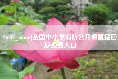 福建全国中小学消防公开课直播回放观看入口