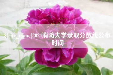 福建2024消防大学录取分数线公布时间