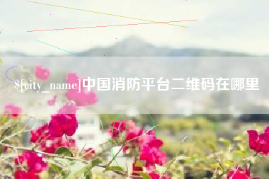 福建中国消防平台二维码在哪里