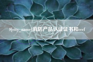 福建消防产品认证证书和cccf