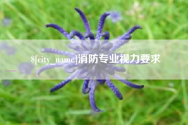 福建消防专业视力要求
