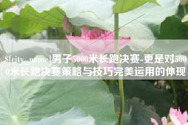 福建男子5000米长跑决赛-更是对5000米长跑决赛策略与技巧完美运用的体现