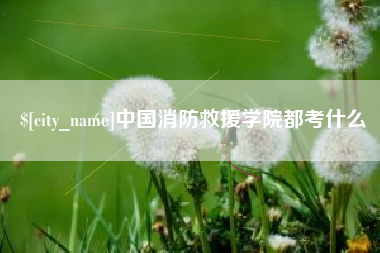福建中国消防救援学院都考什么