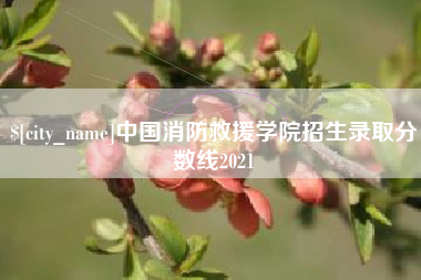 福建中国消防救援学院招生录取分数线2021