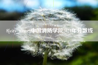 福建中国消防学院2024年分数线