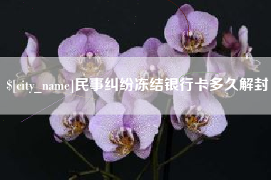 福建民事纠纷冻结银行卡多久解封