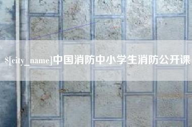 福建中国消防中小学生消防公开课