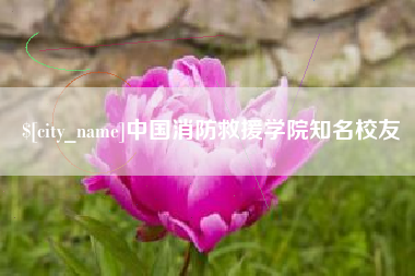 福建中国消防救援学院知名校友