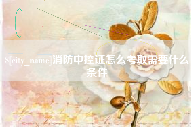 福建消防中控证怎么考取需要什么条件