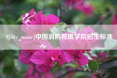 福建中国消防救援学院招生标准